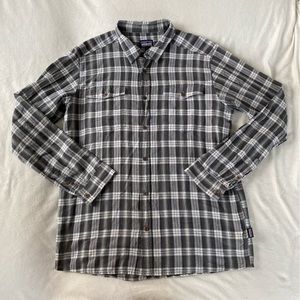 Patagonia Long Sleeve Organic Cotton Shirt Button Down Flannel Large